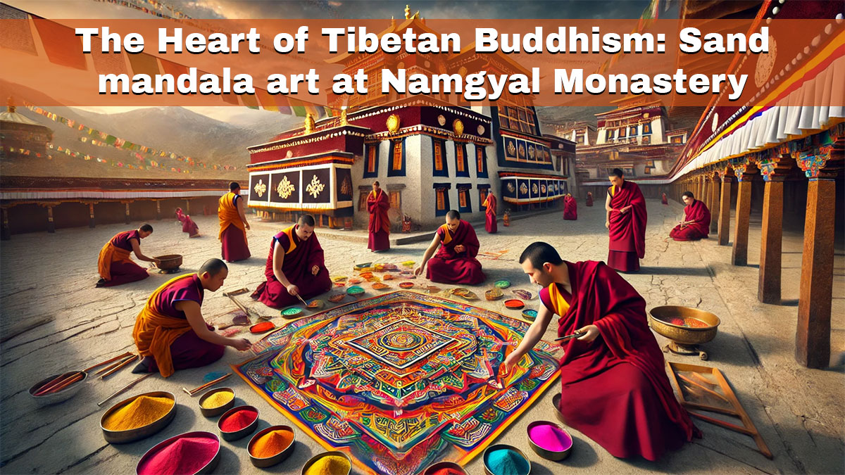 Sand Mandala Art at Namgyal Monastery: The Heart of Tibetan Buddhism - Indranil Banerjee