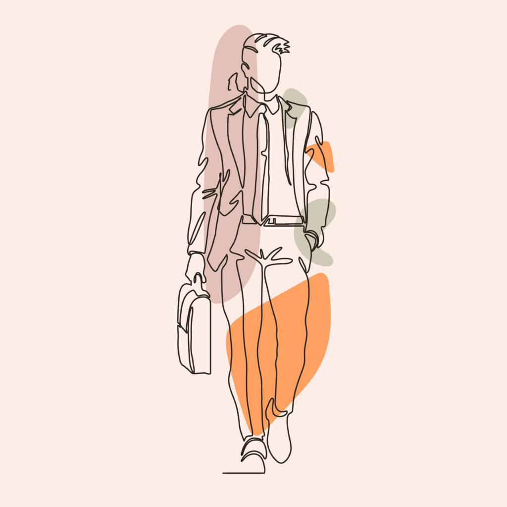 line art men fashion