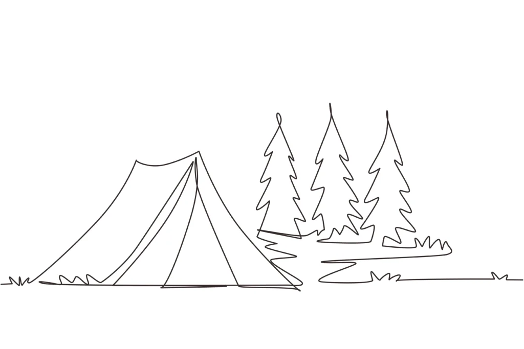 tent and tree