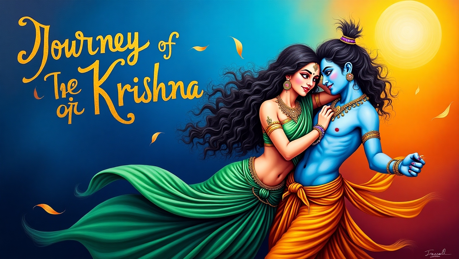 modern art radha krishna painting