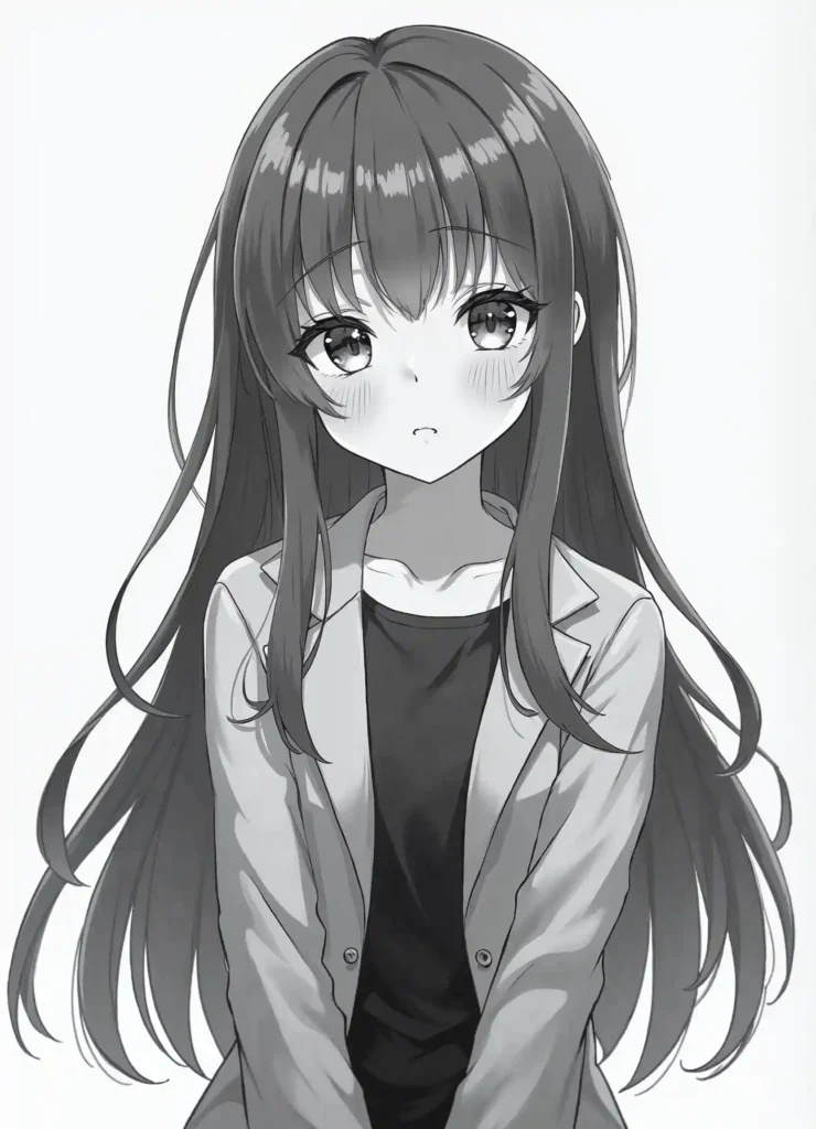 black and white anime pfps girl