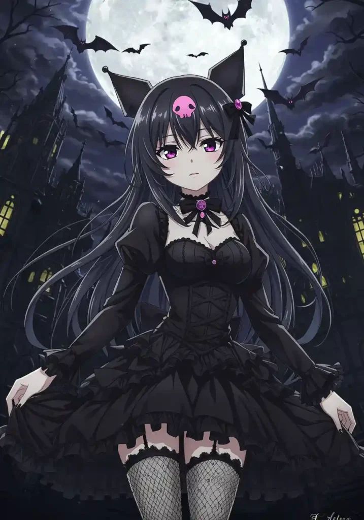 kuromi anime girl wallpaper