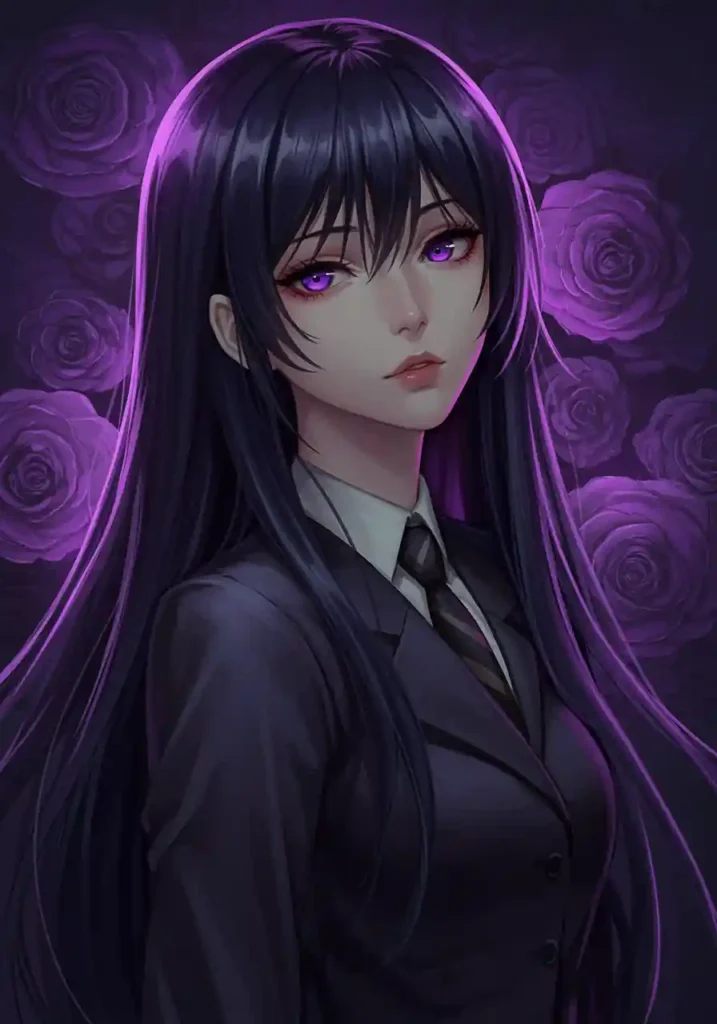 pfp beautiful dark anime girl aesthetic