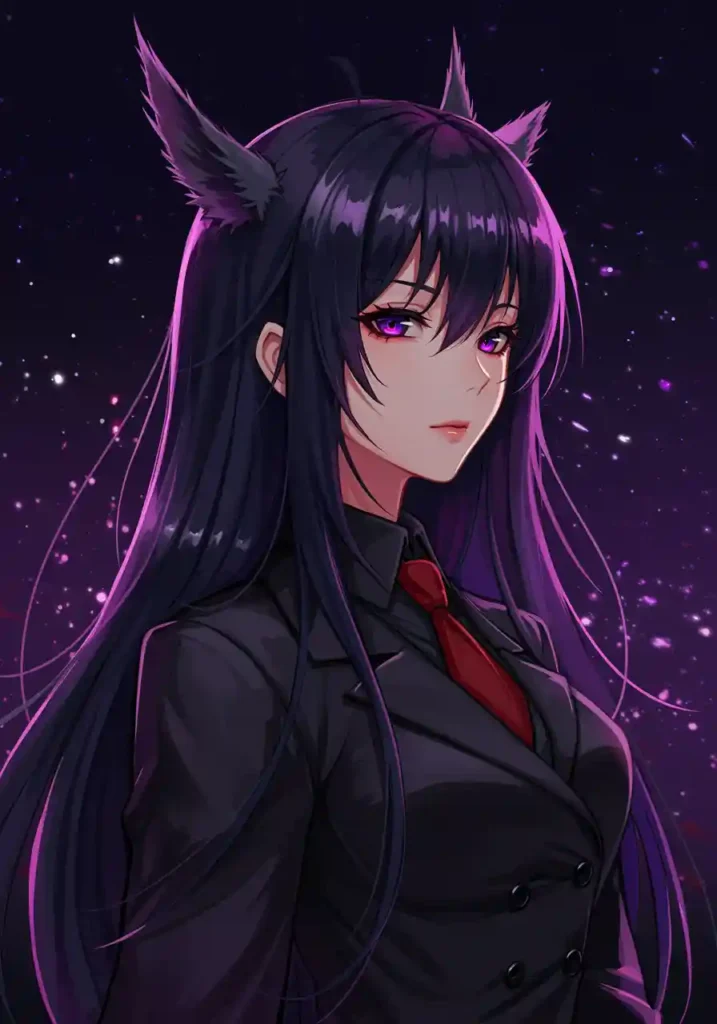 pfp beautiful dark anime girl aesthetic