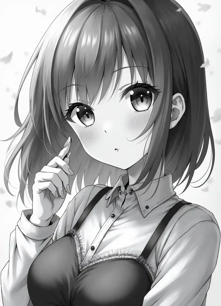 black and white anime pfps girl