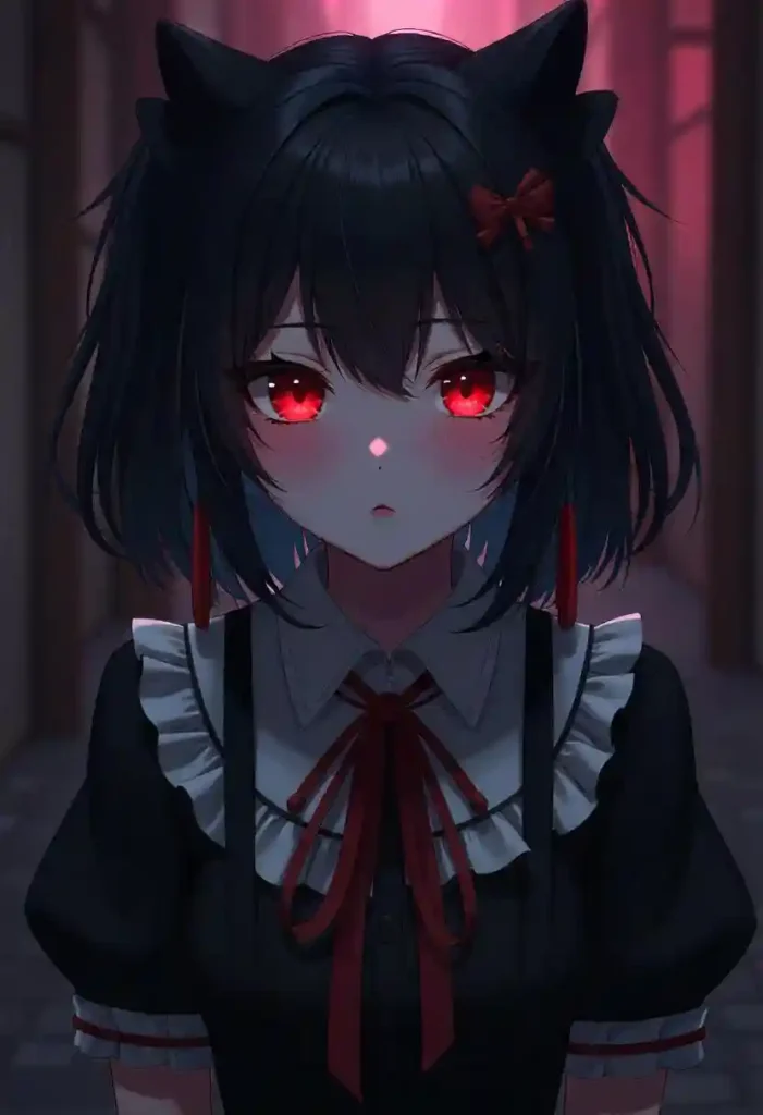 dark aesthetic emo anime girl pfp