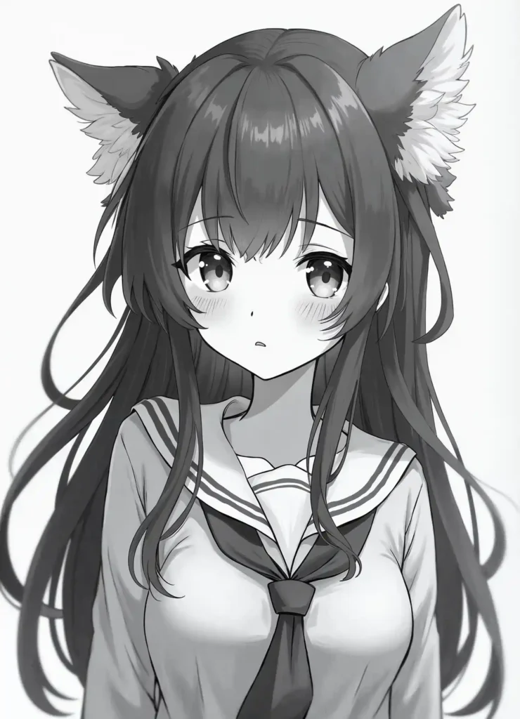 black and white anime pfps girl