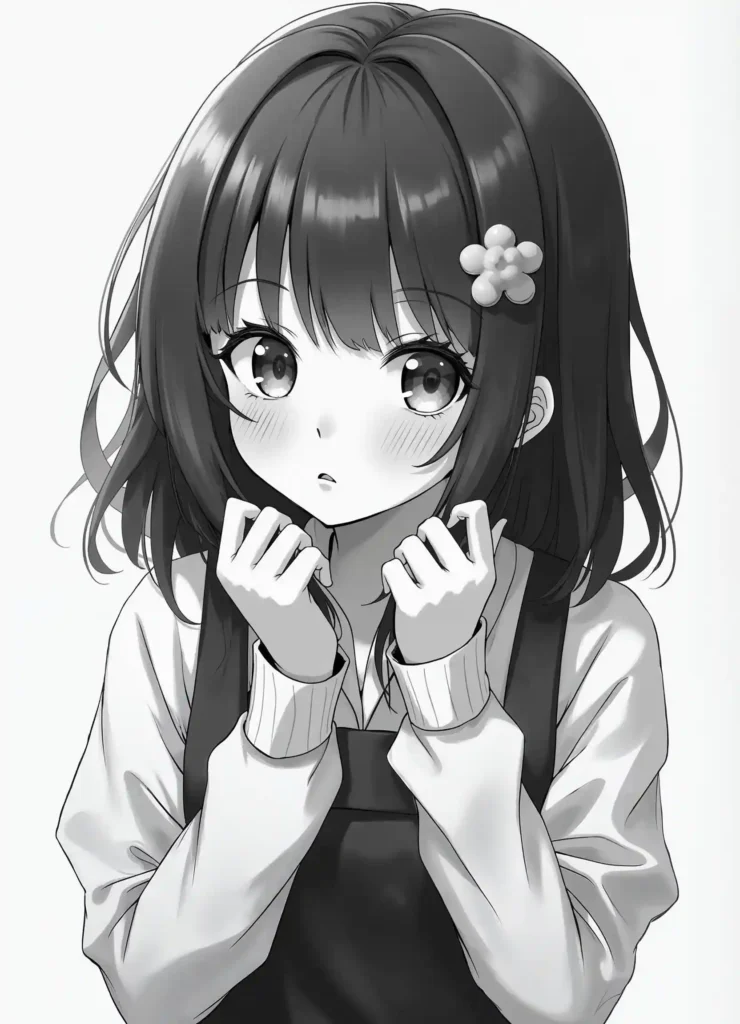 black and white anime pfps girl