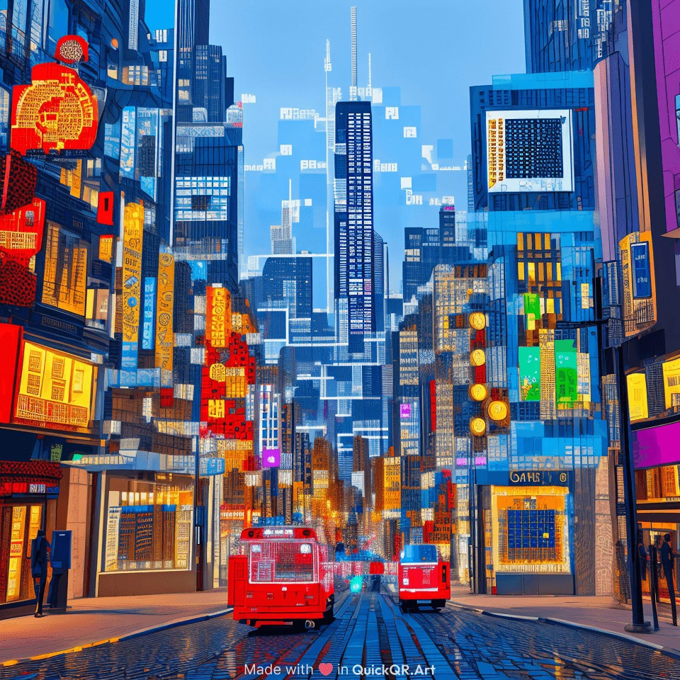 quick qr art representing a cityscape