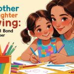 art mother and daughter drawing