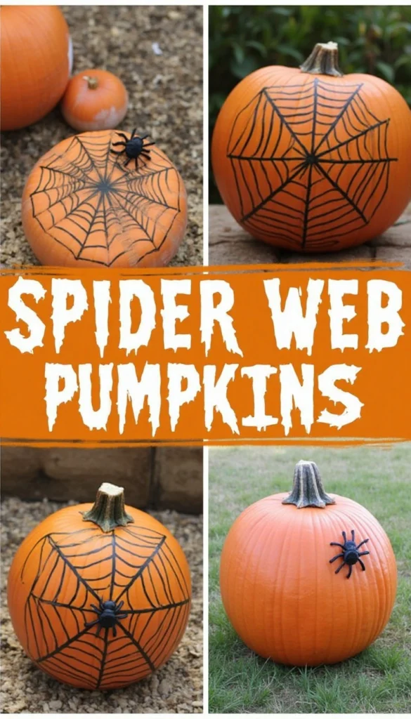 Spectacular Spider Web Pumpkins
