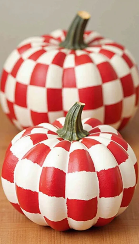 Pumpkins with Checkers