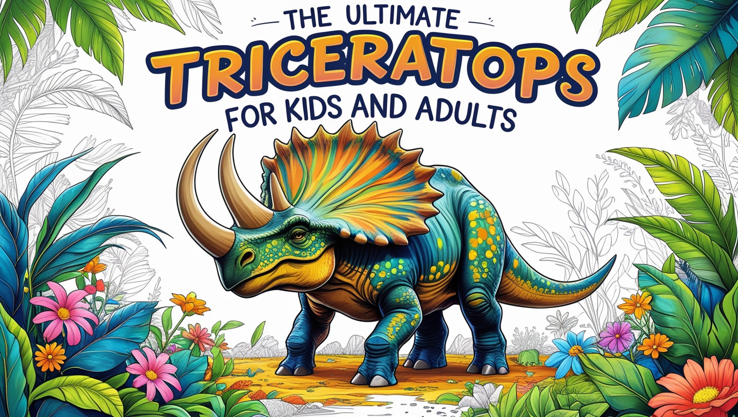 coloring pages on triceratops