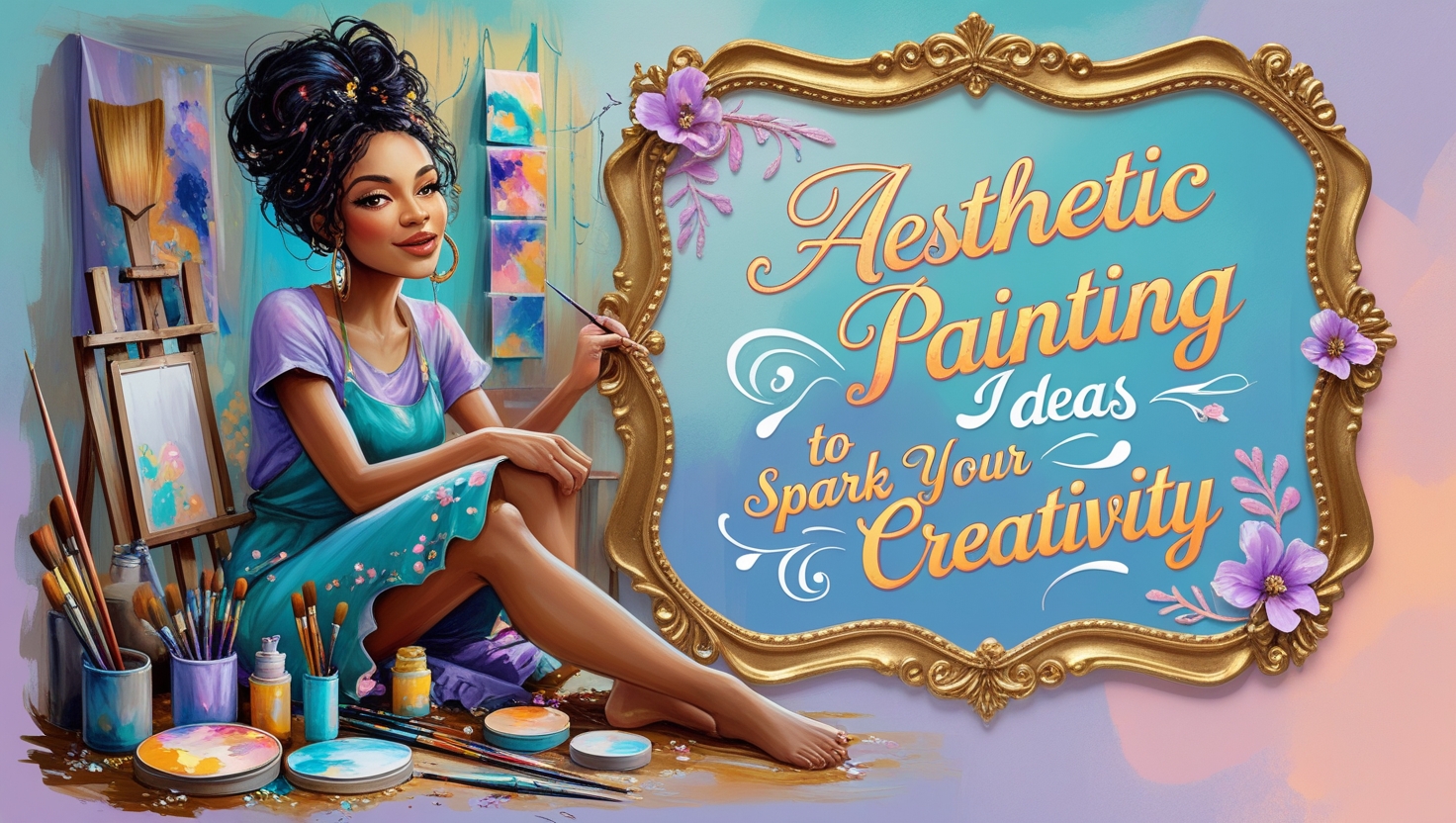 aesthetic painting ideas for sparkling creativity