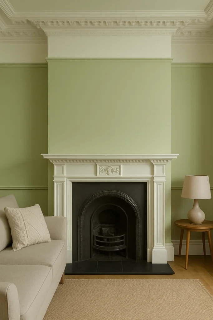 coving and fireplace