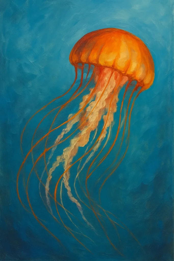 aesthetic painting ideas jelly fish flow
