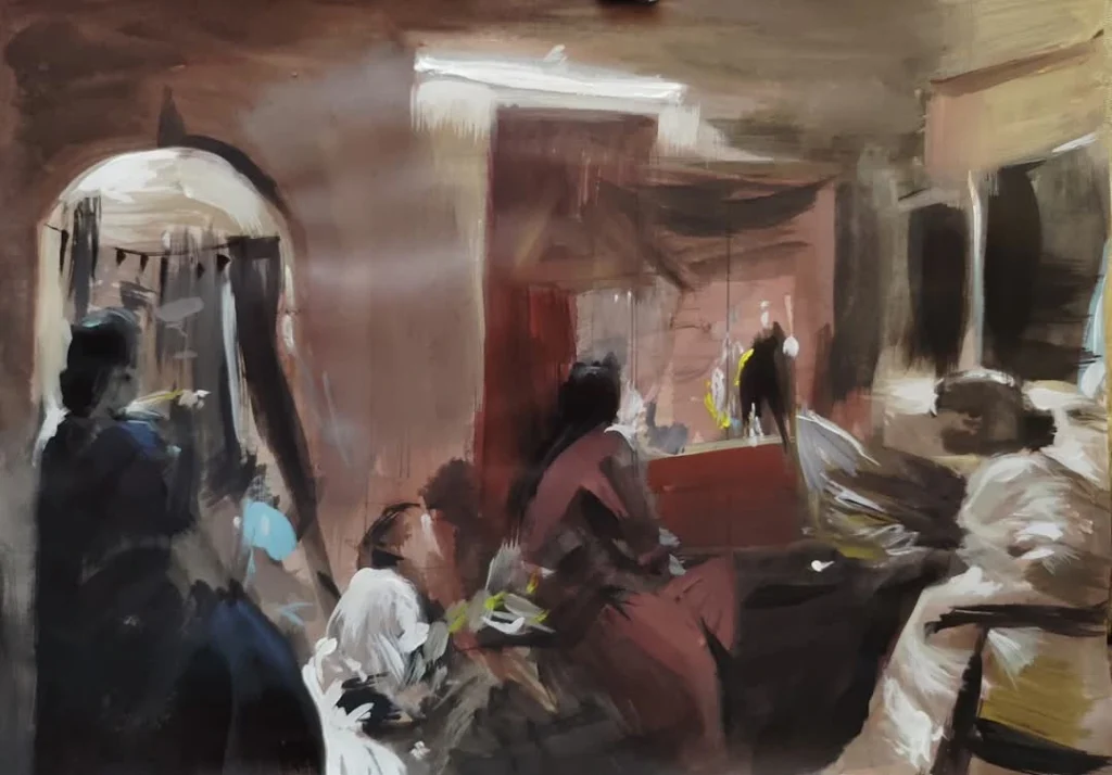 realistic acrylic on paper