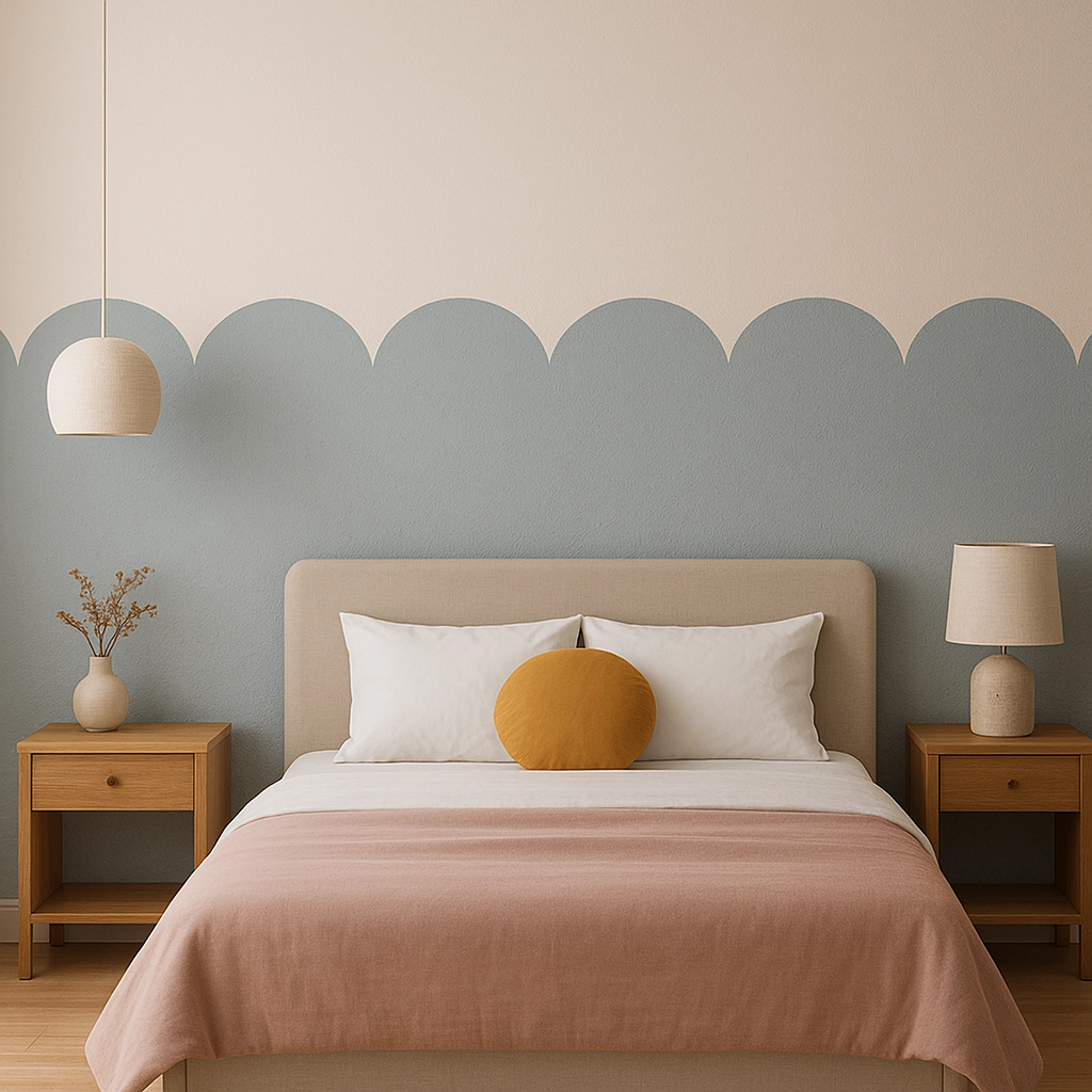 scallops painting on wall