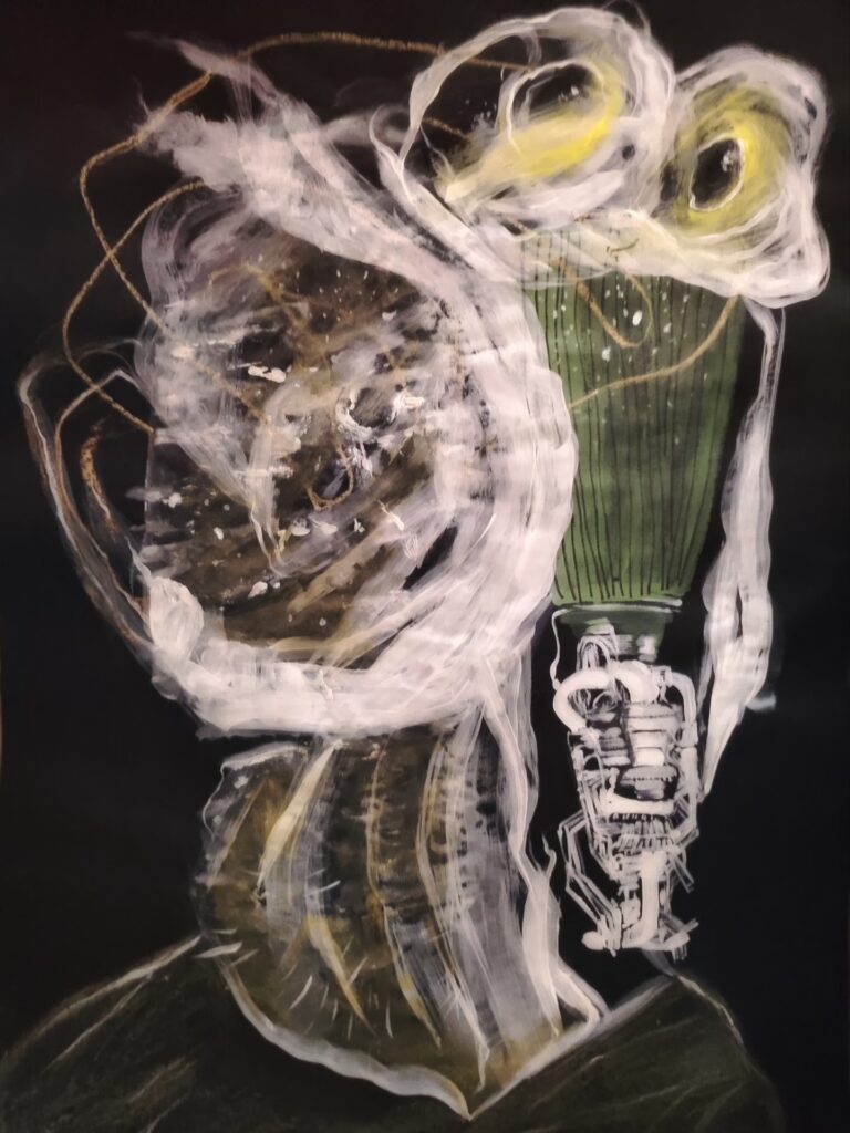 Portrait Microscopic vision changes with feeling indranil banerjee artist