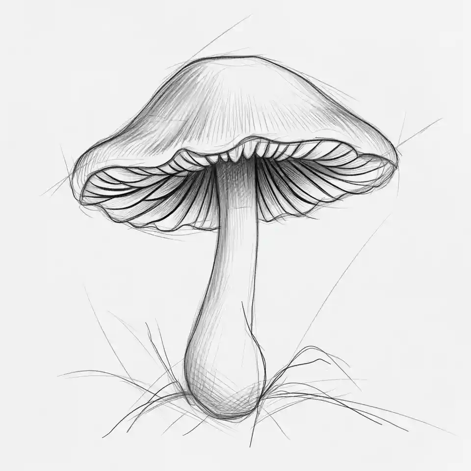 cute easy drawings mushroom