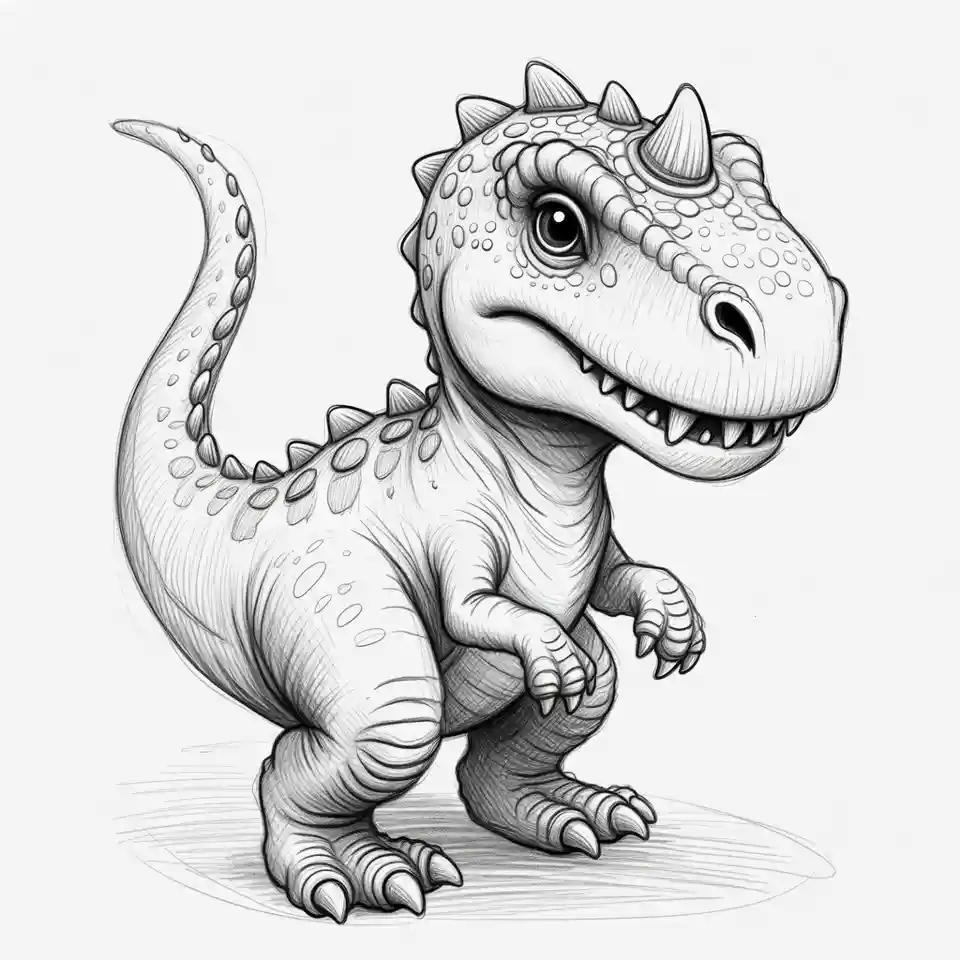 cute easy drawings dinosaur