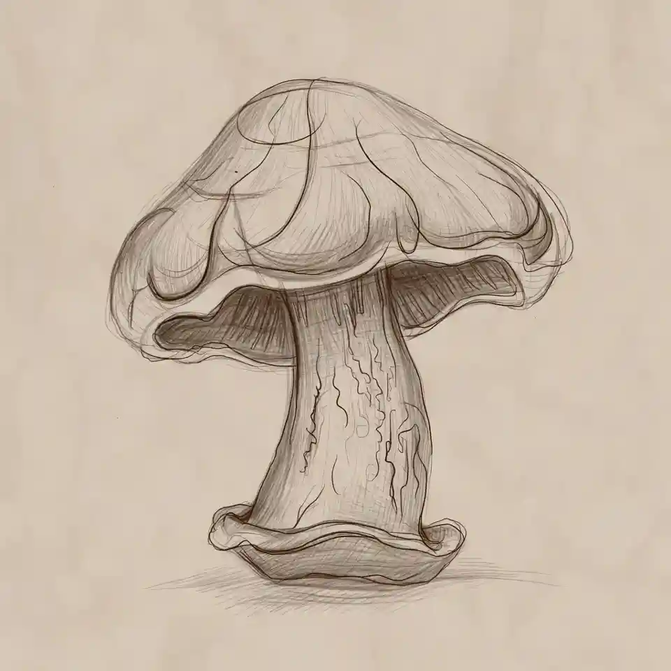 cute easy drawings mushroom