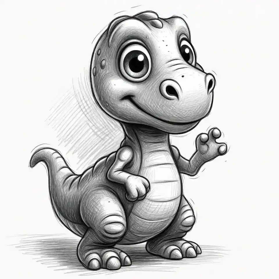 cute easy drawings dinosaur