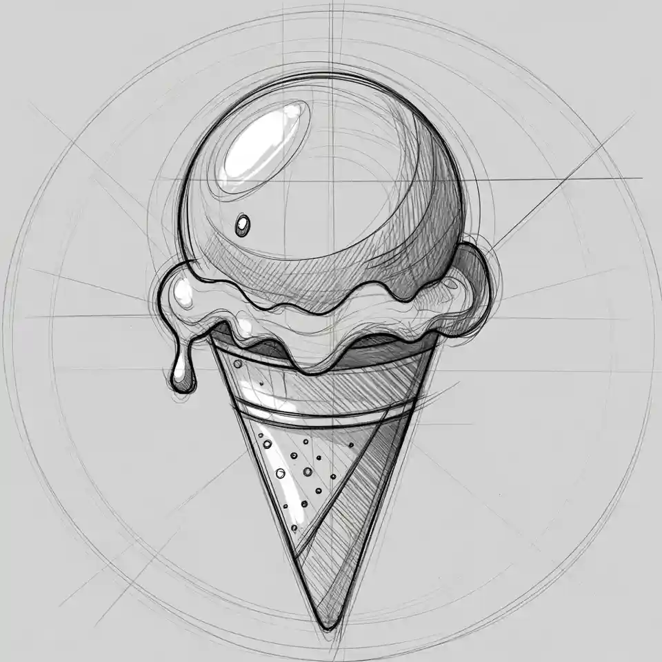 cute easy drawings icecream