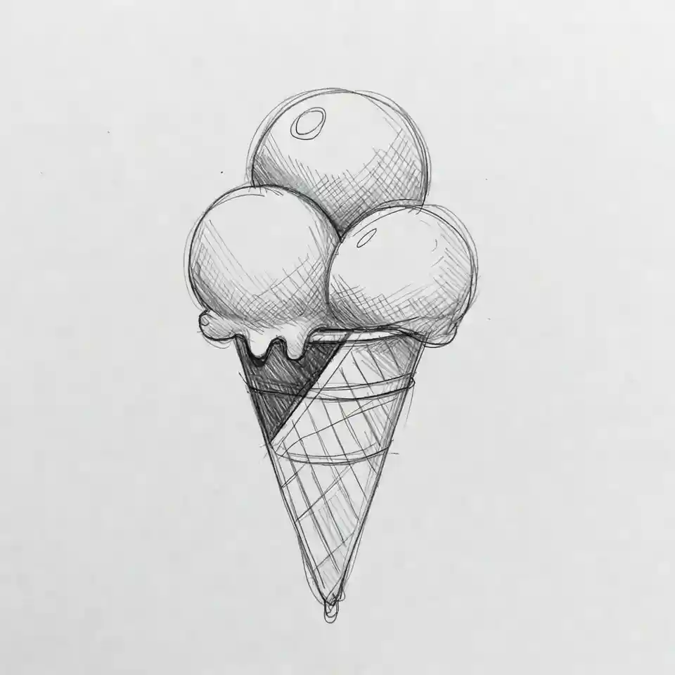 cute easy drawings icecream