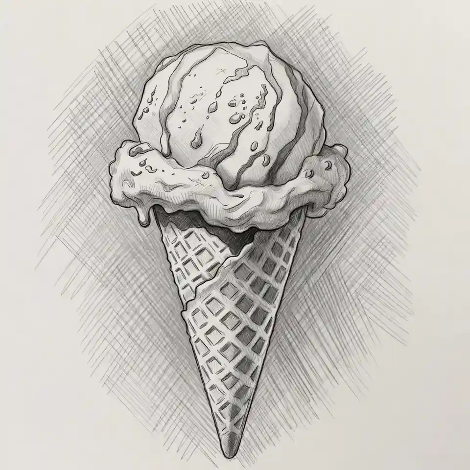 cute easy drawings icecream