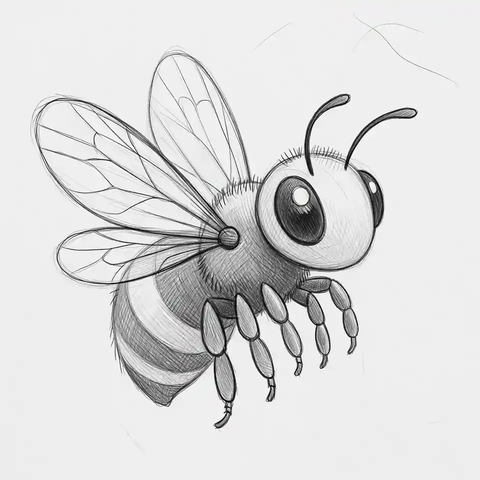 cute easy drawings bee