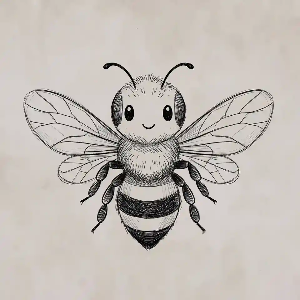 cute easy drawings bee