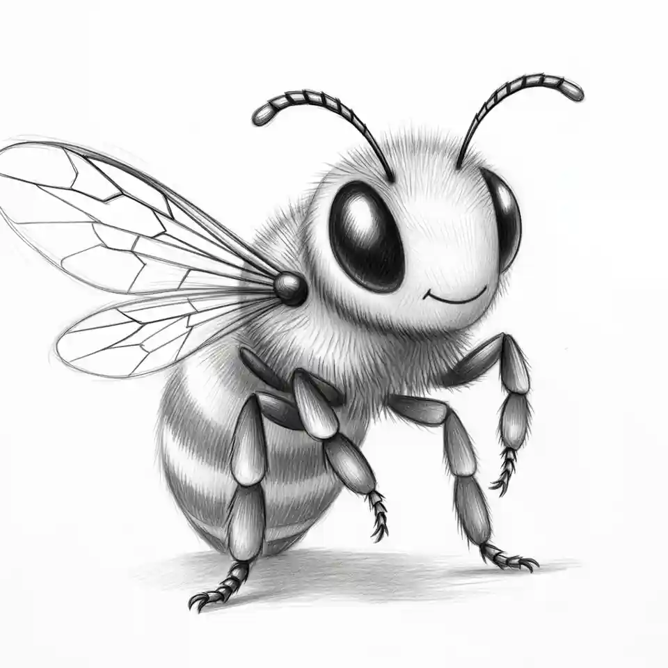 cute easy drawings bee