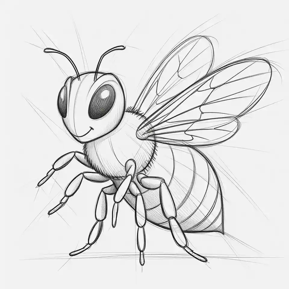 cute easy drawings bee