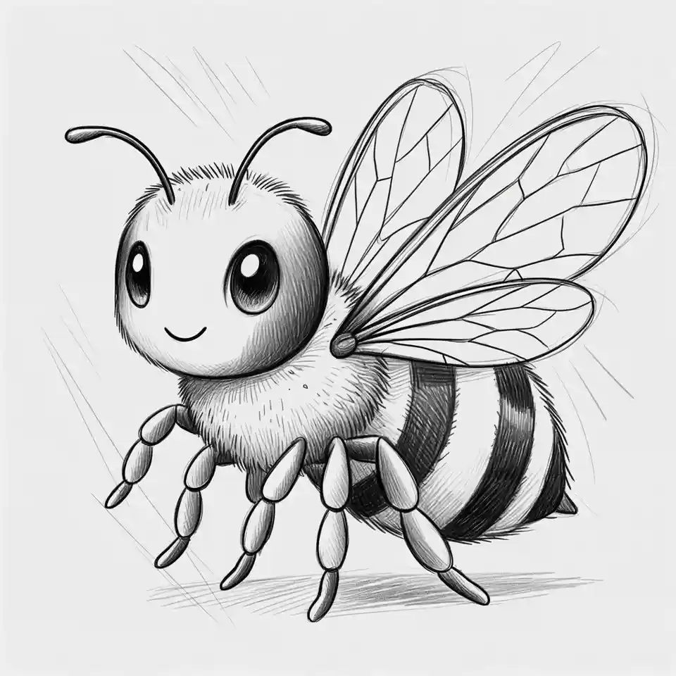 cute easy drawings bee