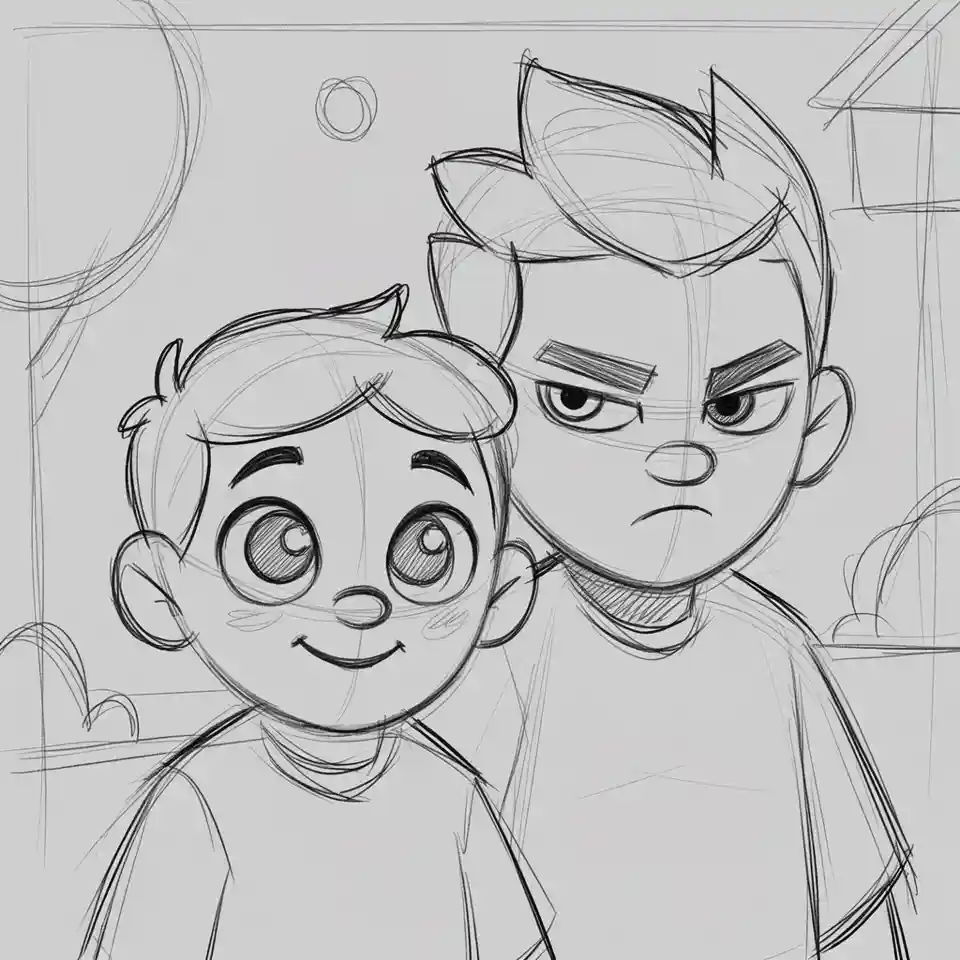 cute easy drawings animated characters