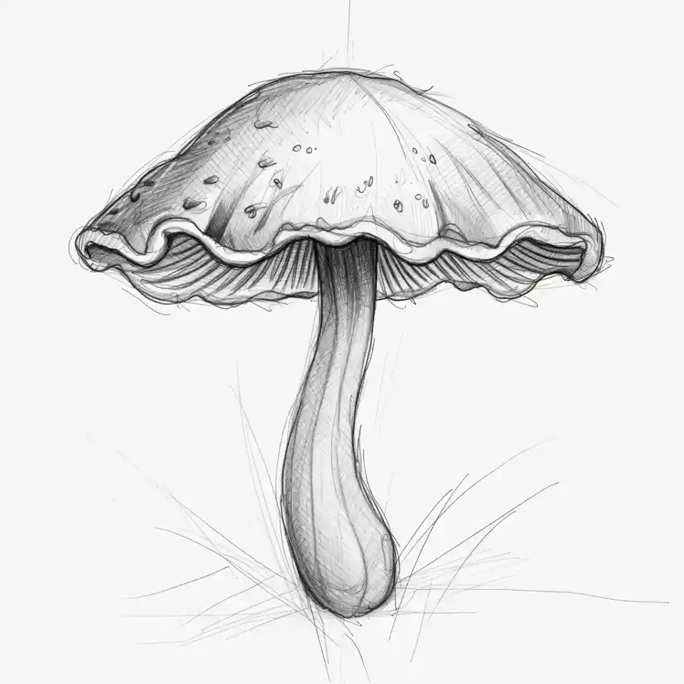 cute easy drawings mushroom