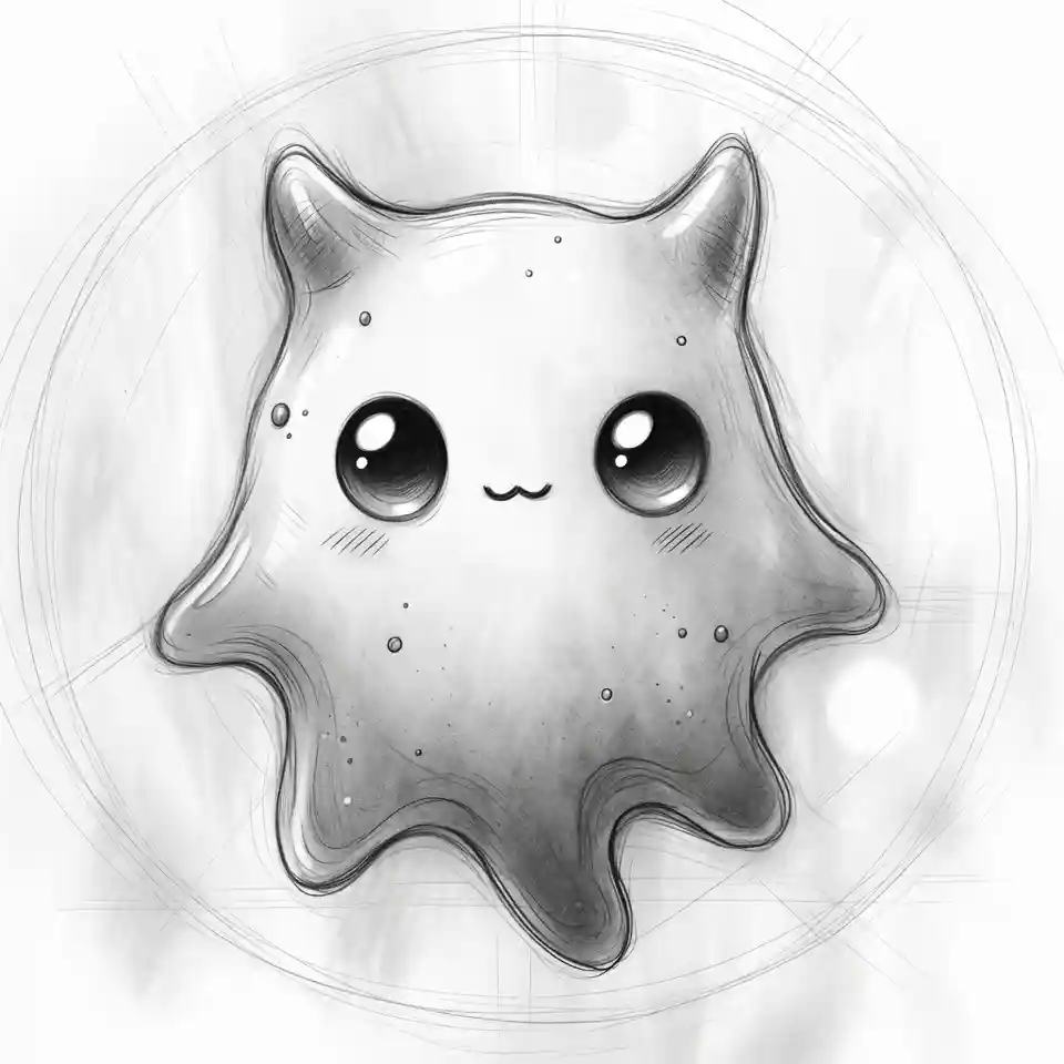 cute easy drawings Lovely Ghost Sketch