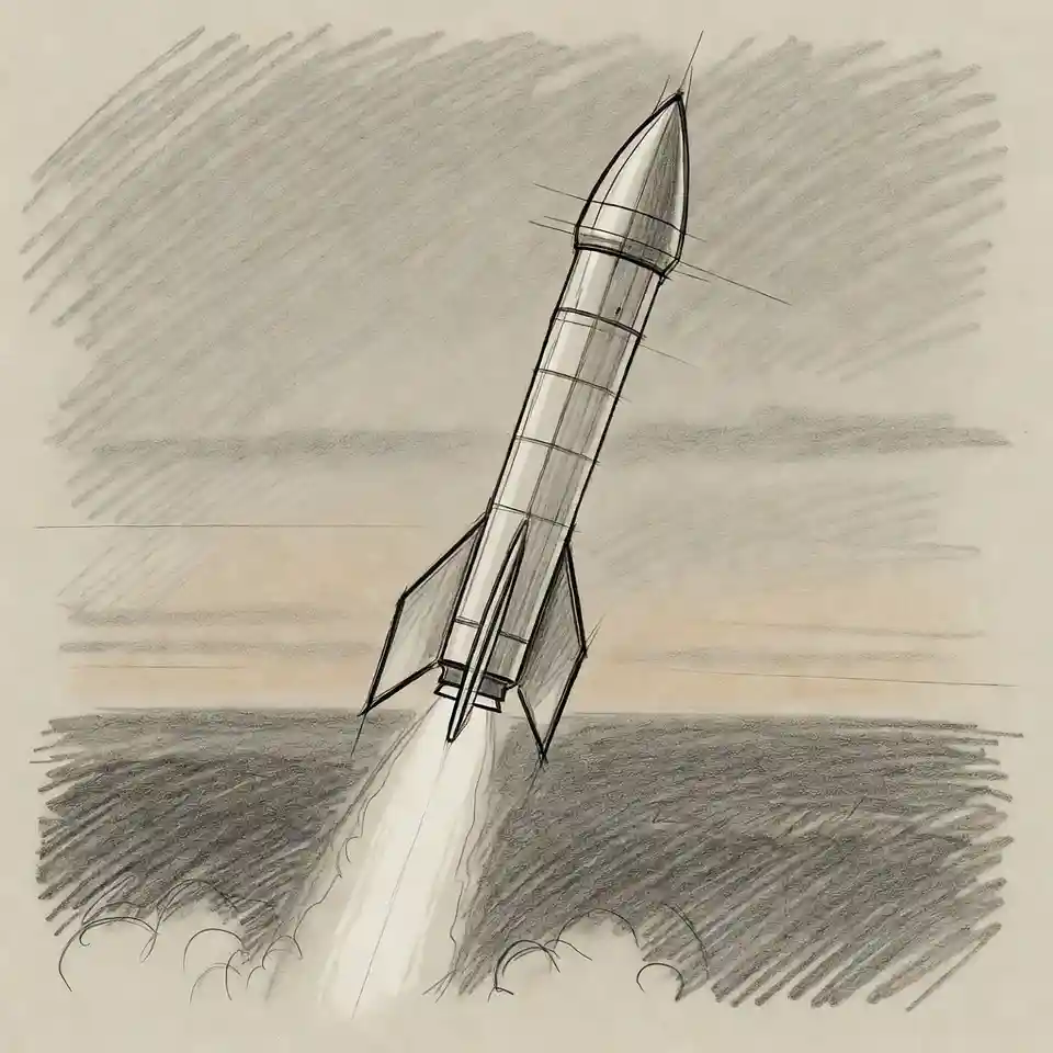 cute easy drawings rocket into space