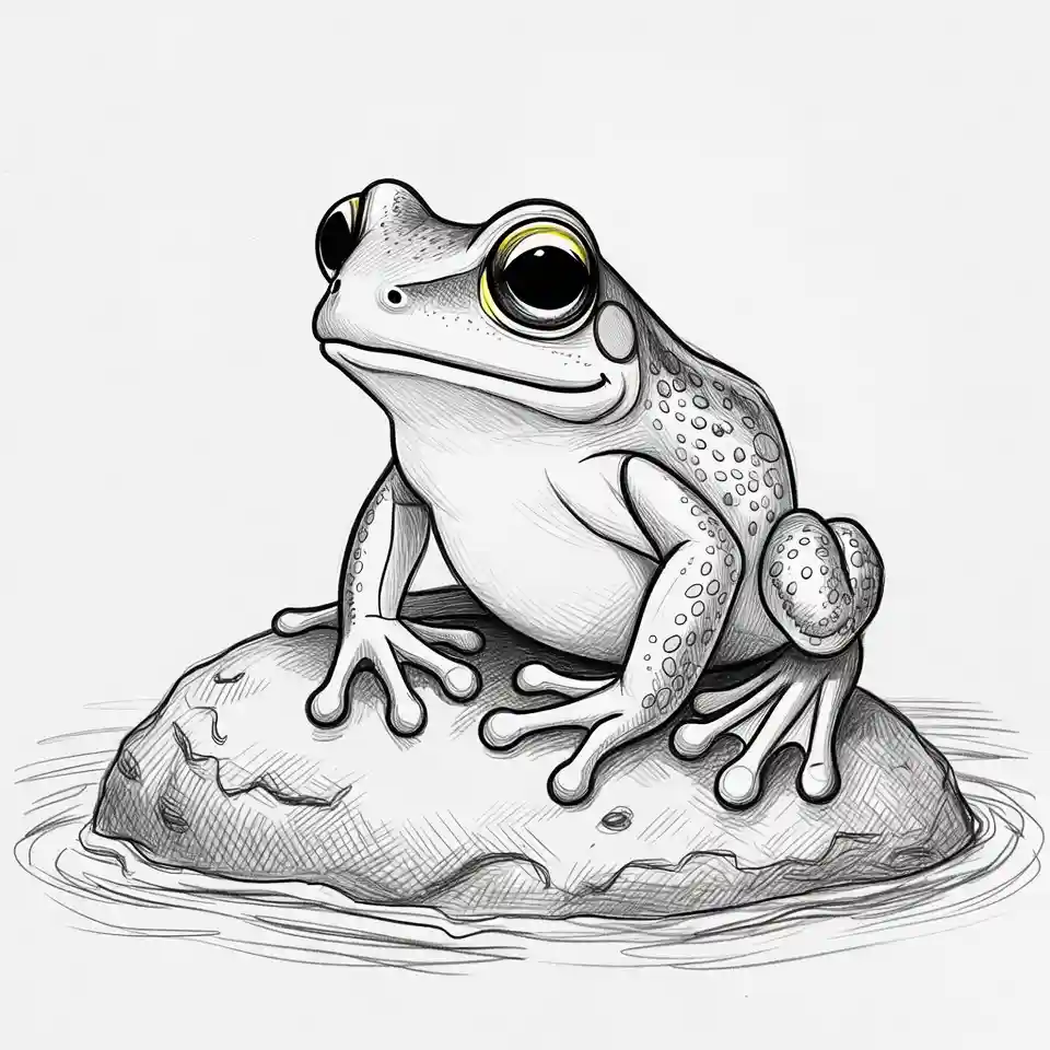 cute easy drawings frog