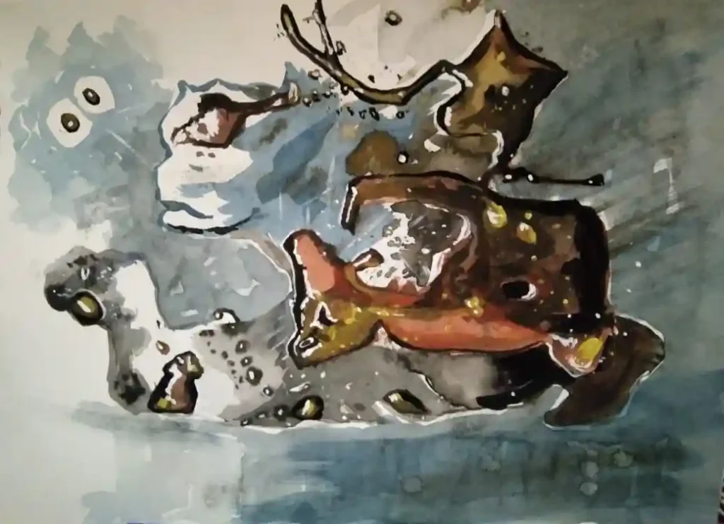 Modern abstract art by Indranil Banerjee