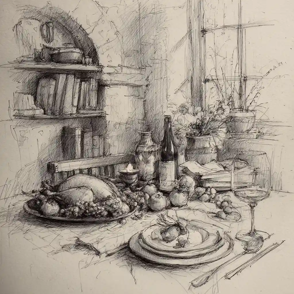 how to draw easy thanksgiving pictures