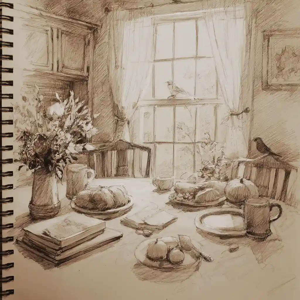 how to draw easy thanksgiving pictures