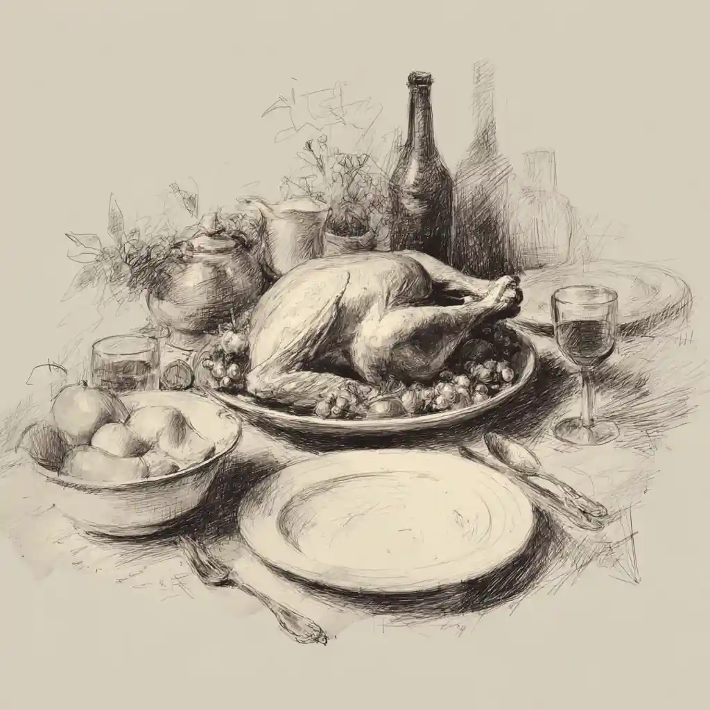 how to draw easy thanksgiving pictures