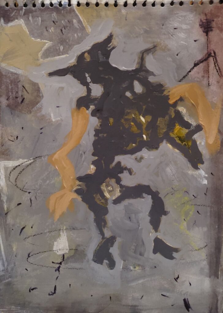 Small-Sketchbook Sometimes I get stuck in no-painting mode, recovery is too tough, wayout is only a sketchbook indranil banerjee art