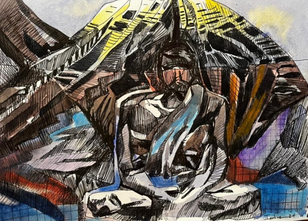 Divine Serenity and Transformation famous abstract art of indranil Banerjee