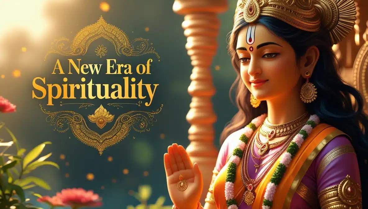 A beautiful AI-generated artwork of Goddess Durga, blending traditional spiritual elements with modern digital art techniques and a glowing aura