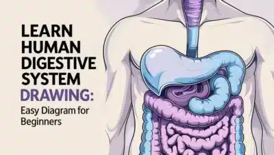 human digestive system drawing: Easy Steps for Beginners