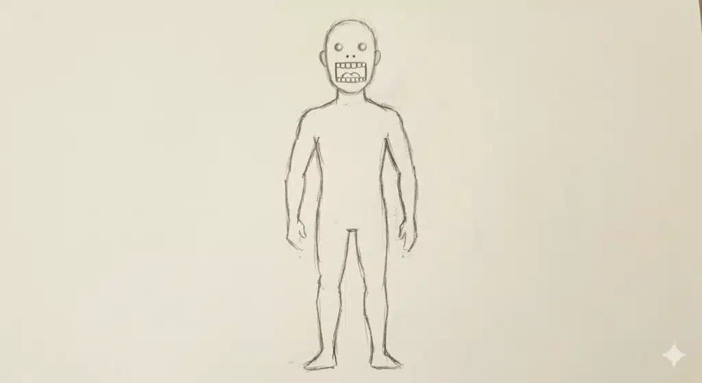 human digestive system drawing