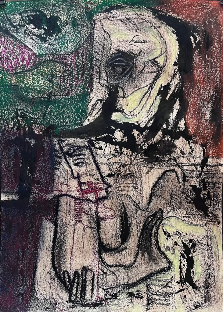 abstract painting by contemporary artist Indranil Banerjee